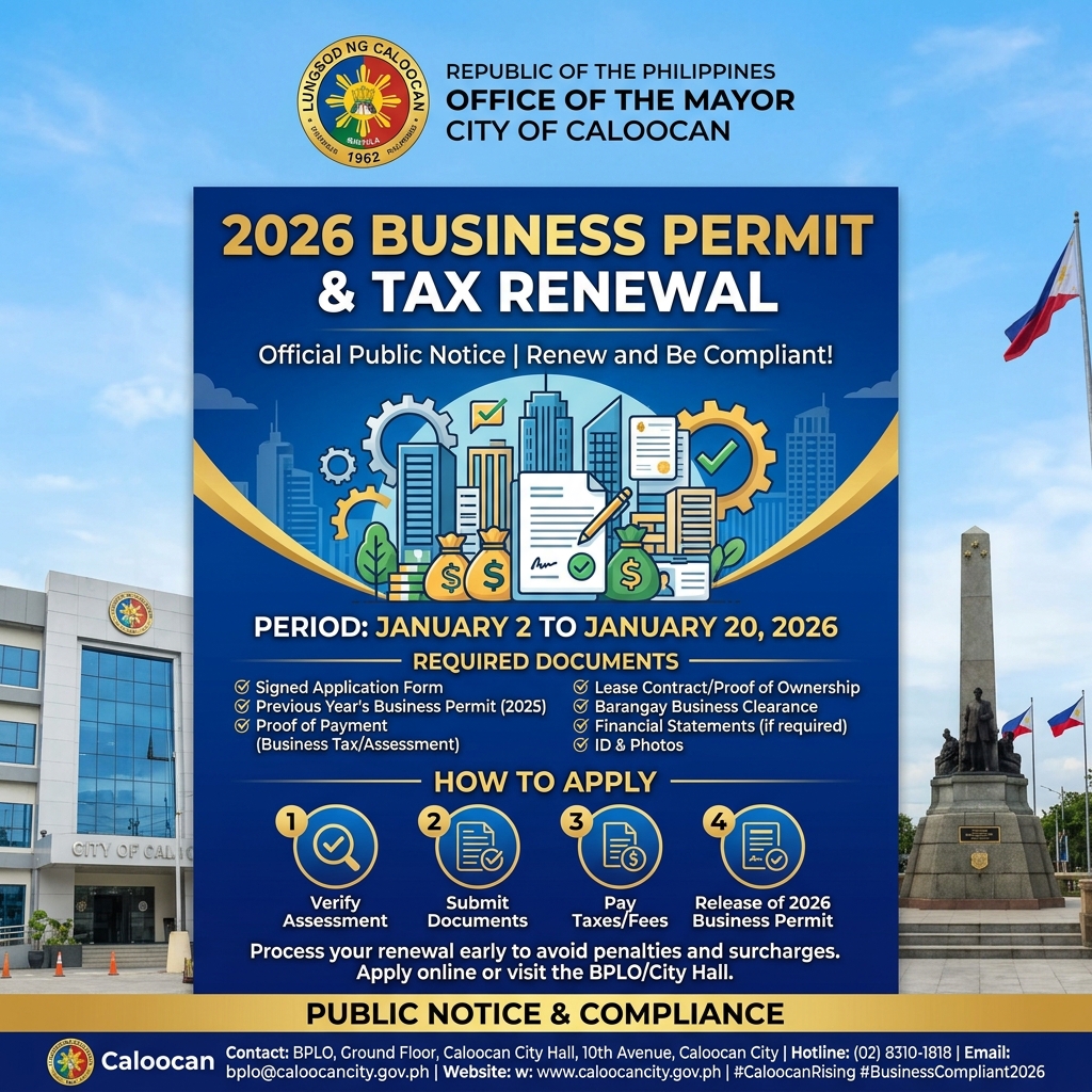Business Permit Renewal and Tax Clearance Schedule 2026
